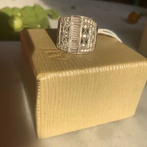 Marcasite wide ring sterling